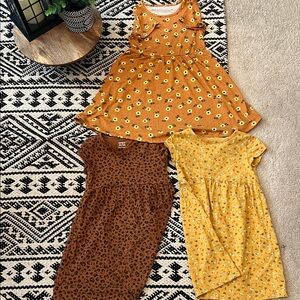 Carter's Kids Dresses in Yellow, Brown, and Orange